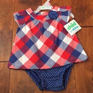 NWT Carters child of Mine Red/white/blue 0-3 mos.